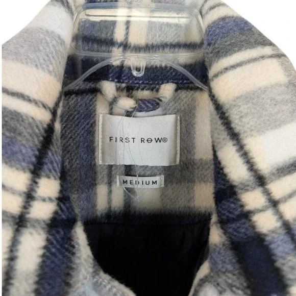 First Row‎ Sporting Logo Multi Patch Jacket Button Up Flannel Mens Medium - Picture 5 of 5